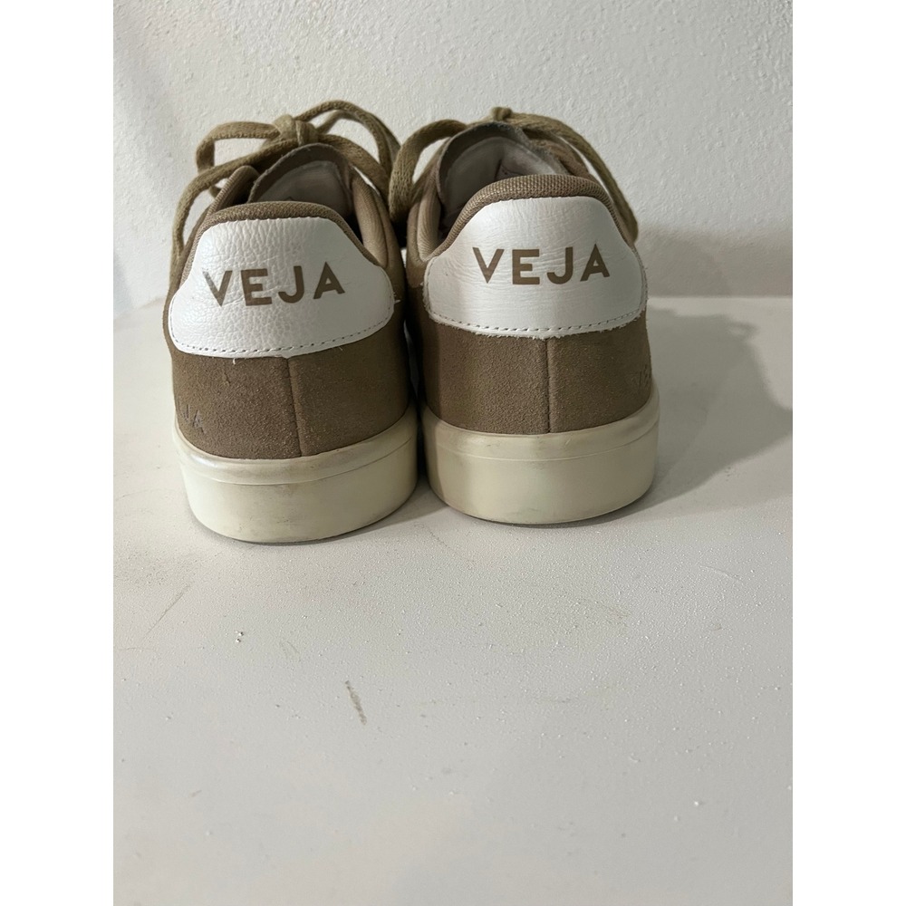 Veja Campo Suede Sneakers Tan White Low Top Lace Up Shoes Womens 10 - Picture 3 of 11